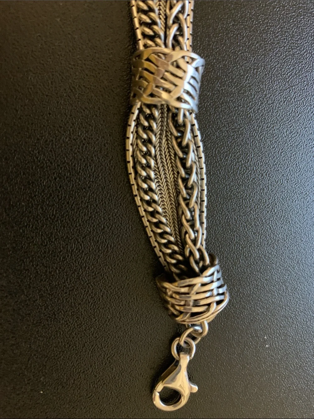 Silpada B1702 Talk of the Town .925 Silver Multi-Strand Braided Bracelet